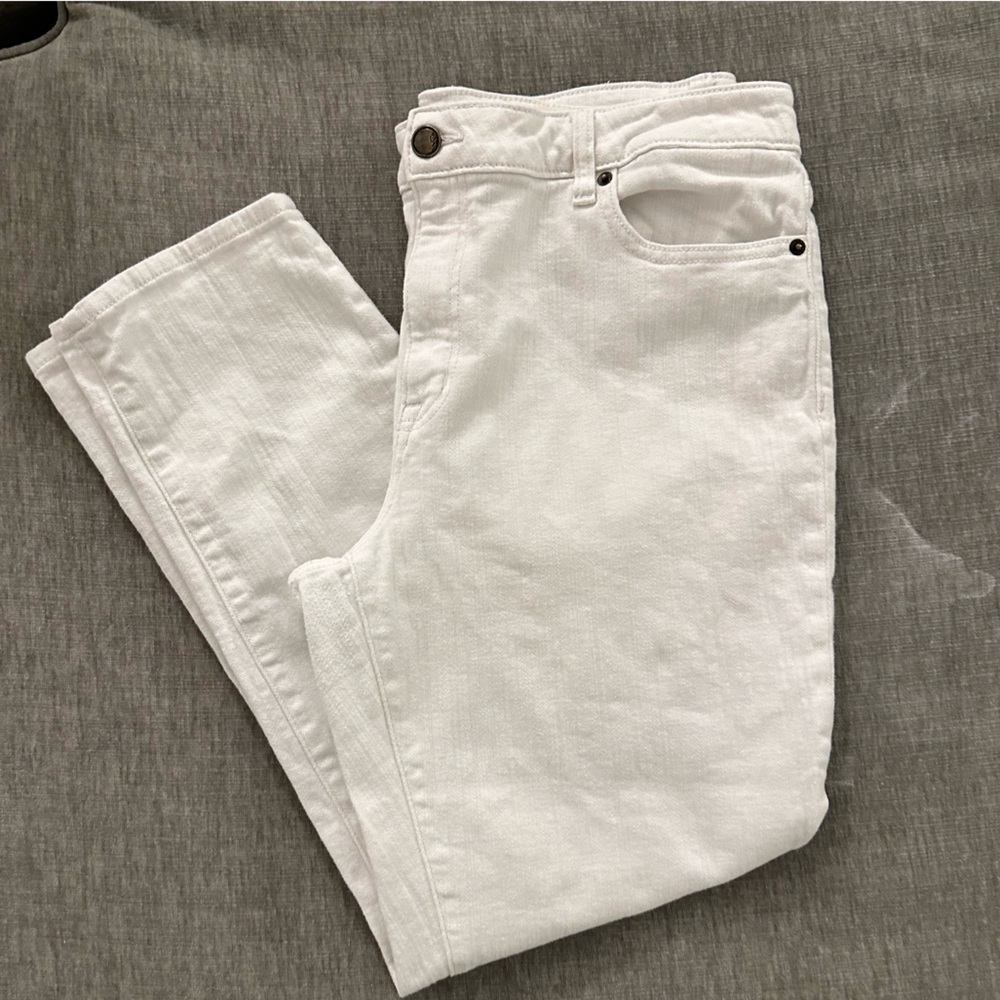 Cosmic Blue straight leg Women's White Jeans